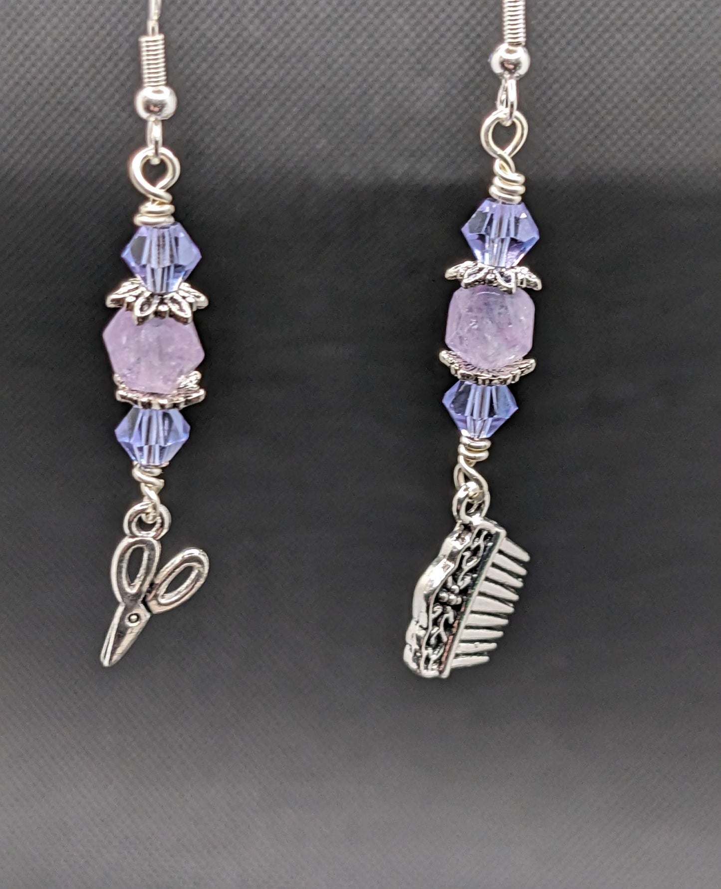Amethyst Hairdresser Earrings - Earrings