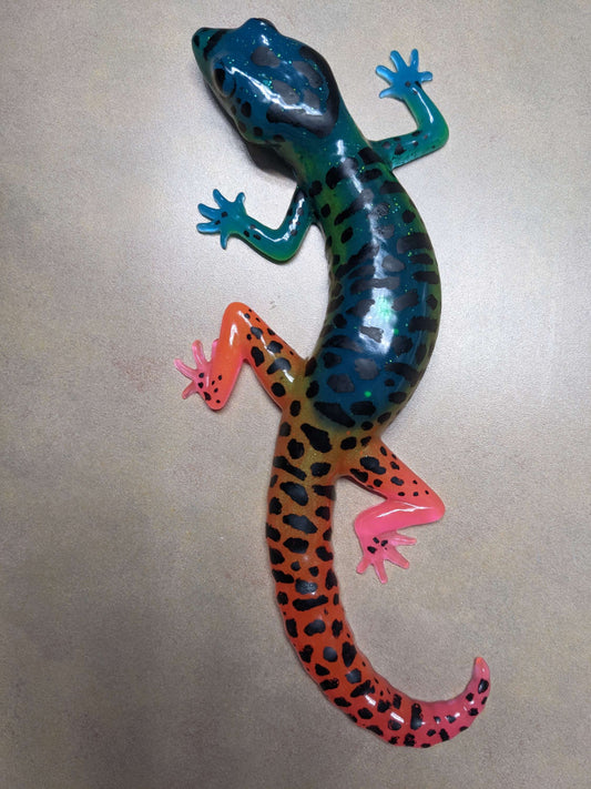 Neon Gecko Multicolor - Keychain