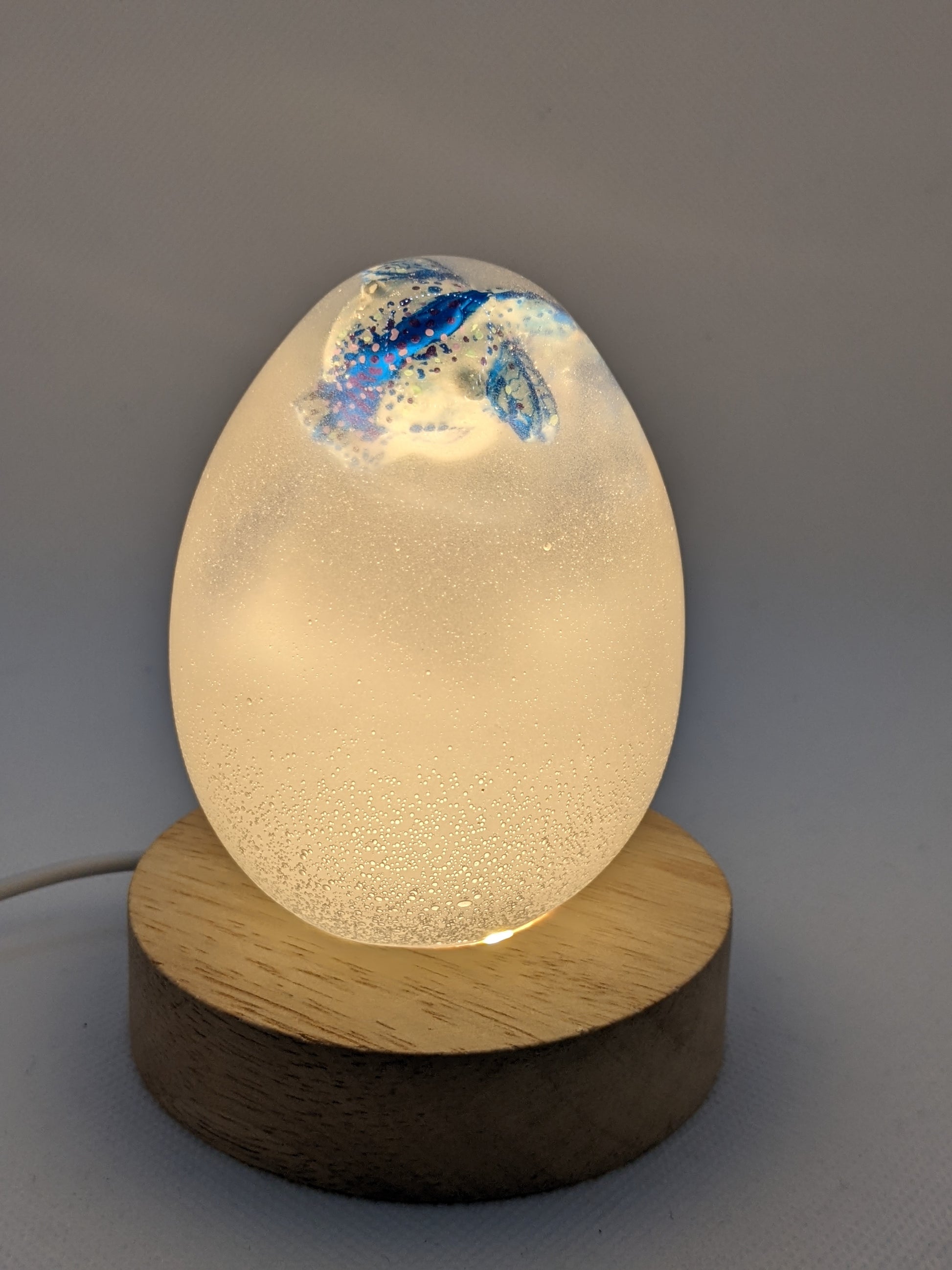 Blizzard Dragon in Egg Light - Keychain