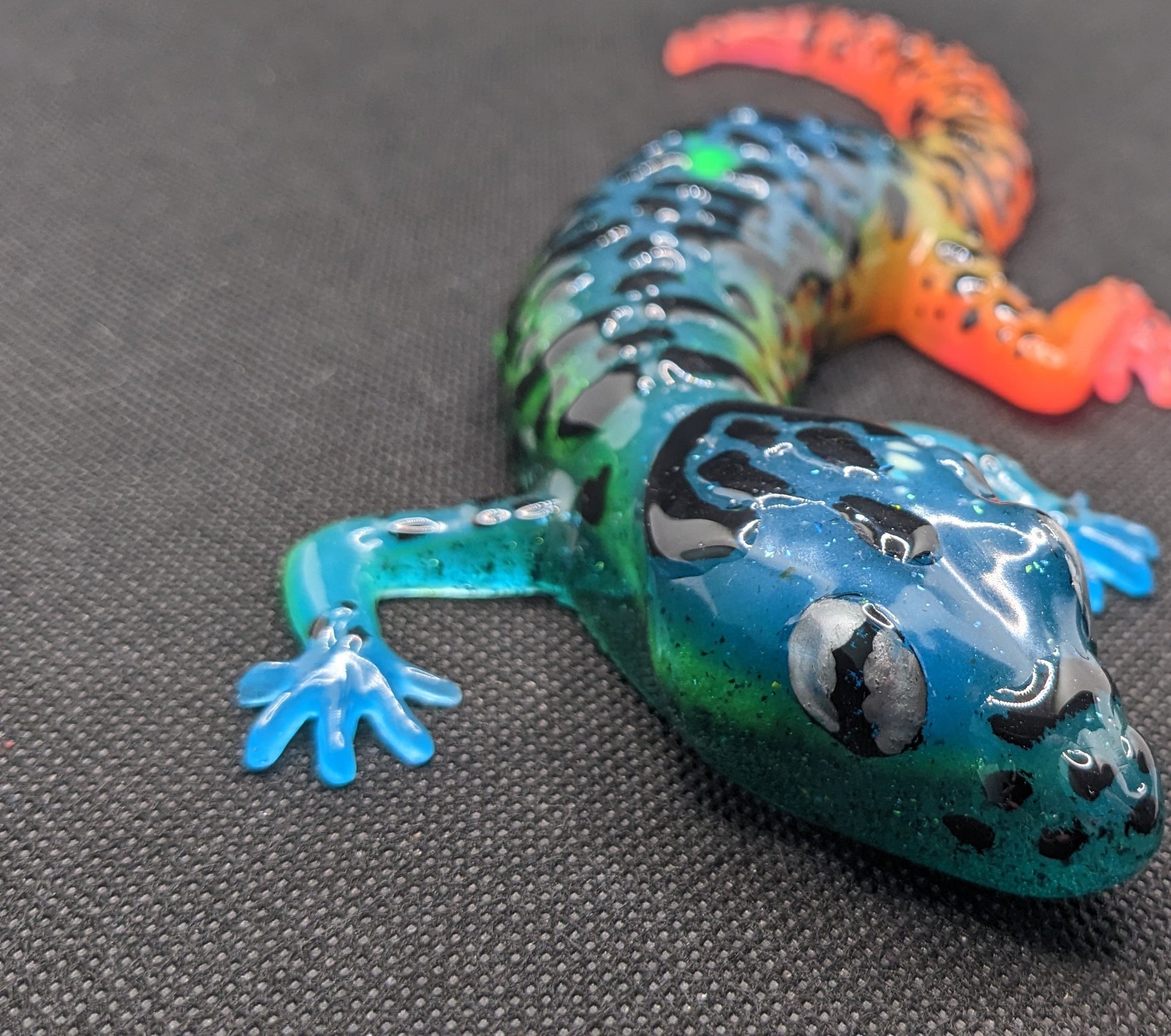 Neon Gecko Multicolor - Keychain