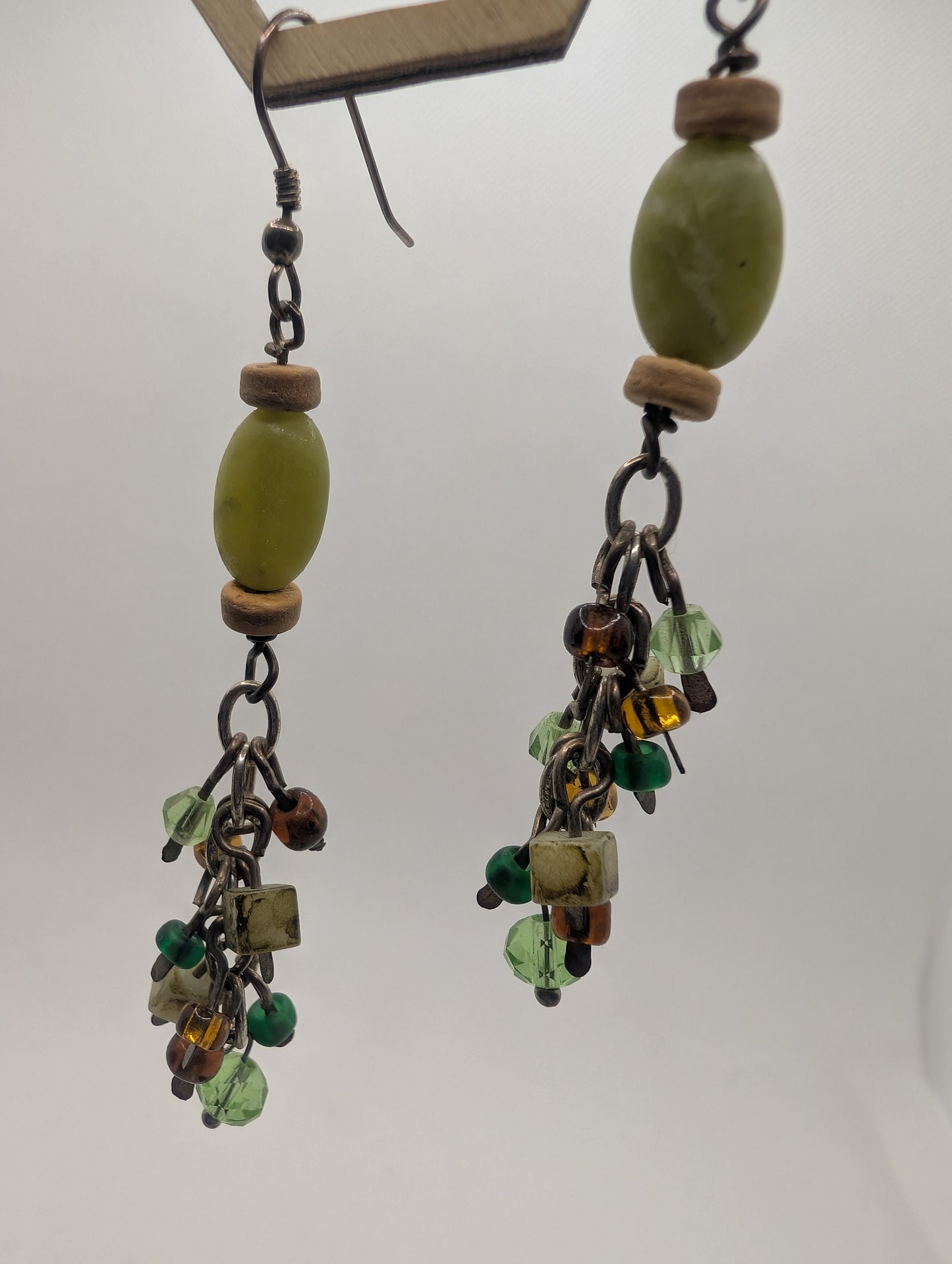 Green Cluster Earrings