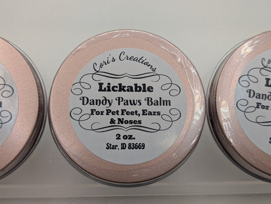 Lickable Dandy Paws Balm - Homemade Herbal Remedy | Cori's Creations