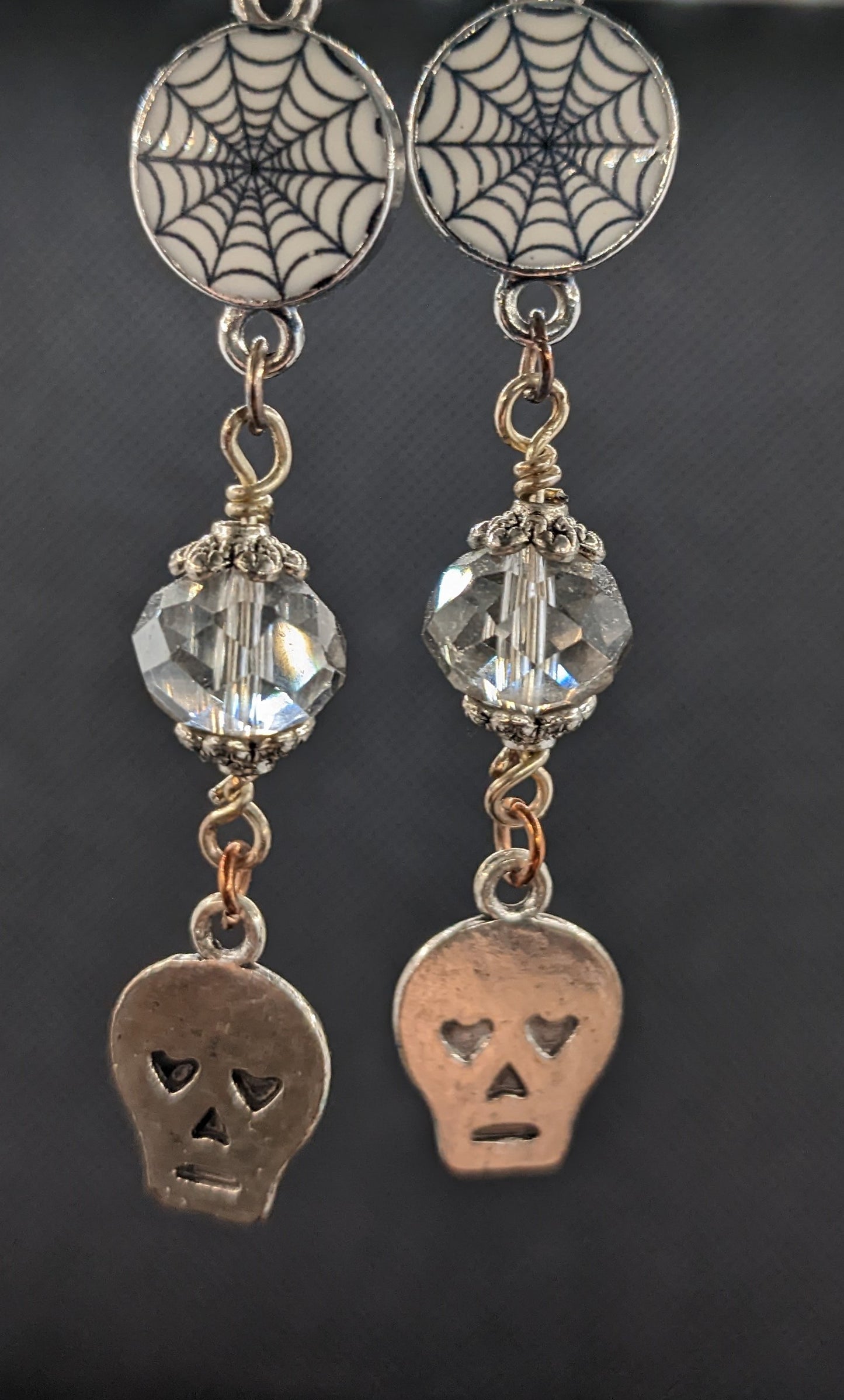 Web & Skull Earrings - Earrings