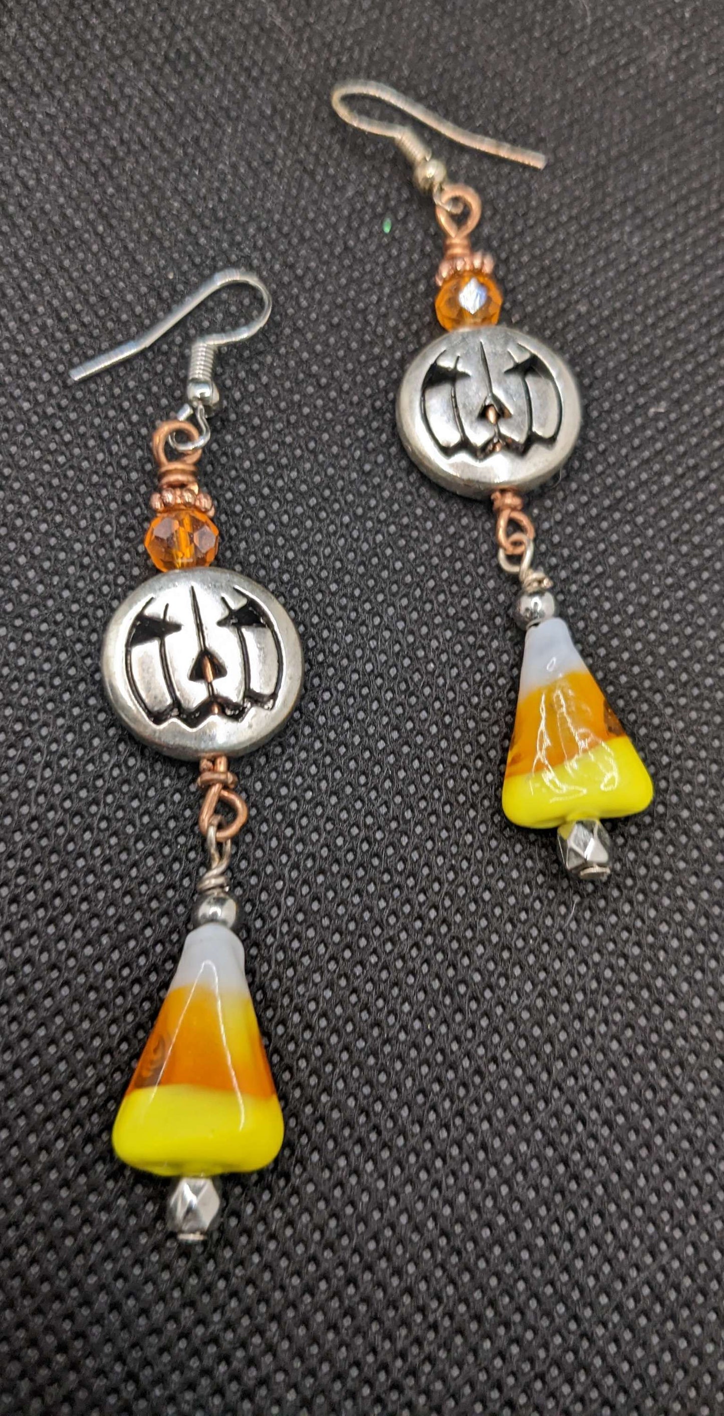 Pumpkin & Candy corn Earrings - Earrings