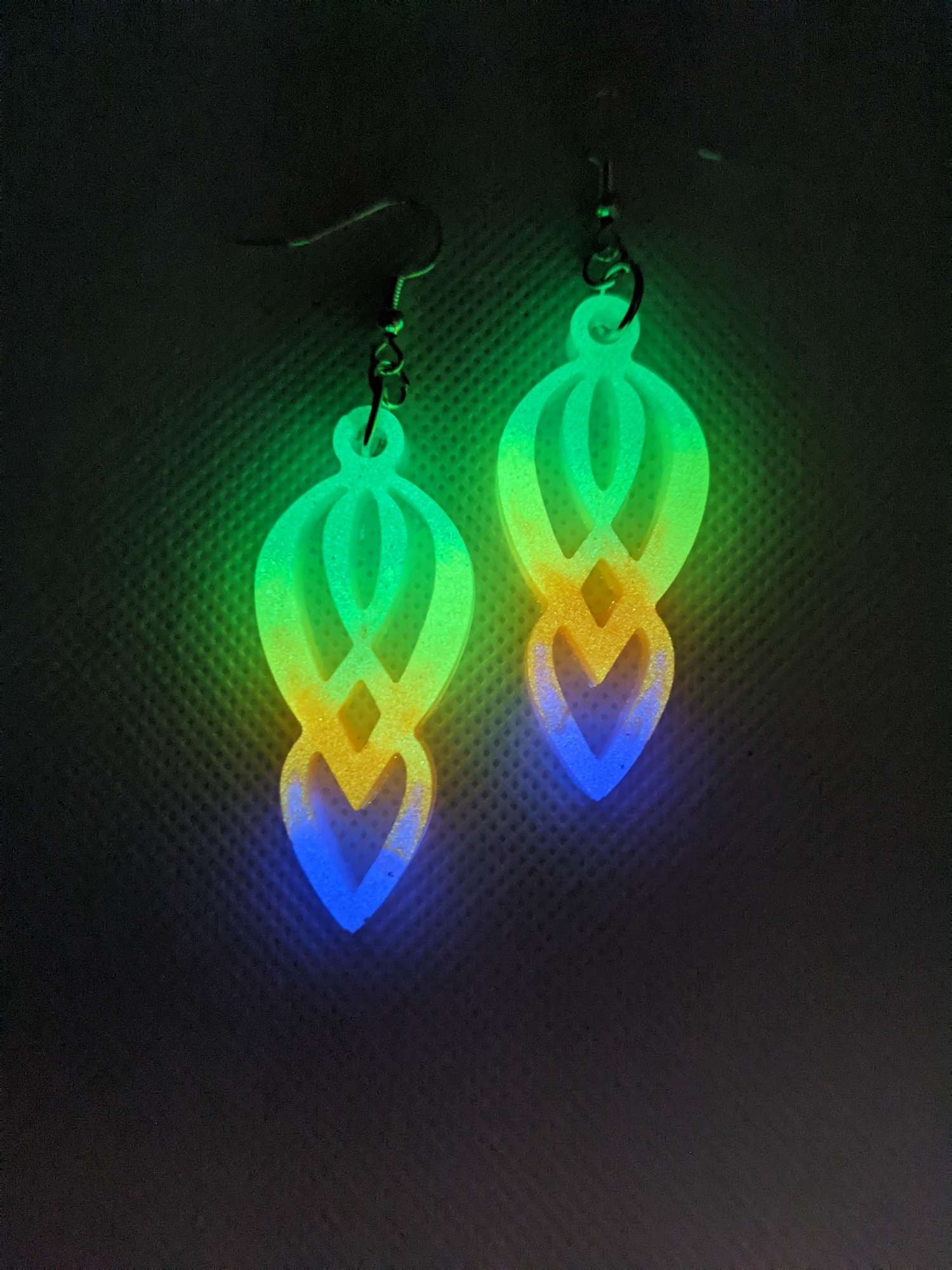 Green, Yellow, Orange & Pink Earrings - Earrings