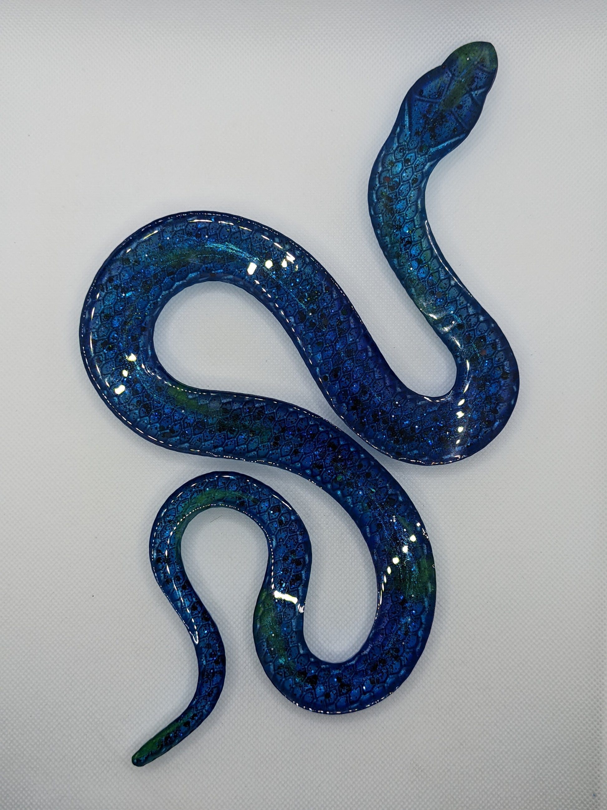 Chameleon Blue & Green Snake - Keychain