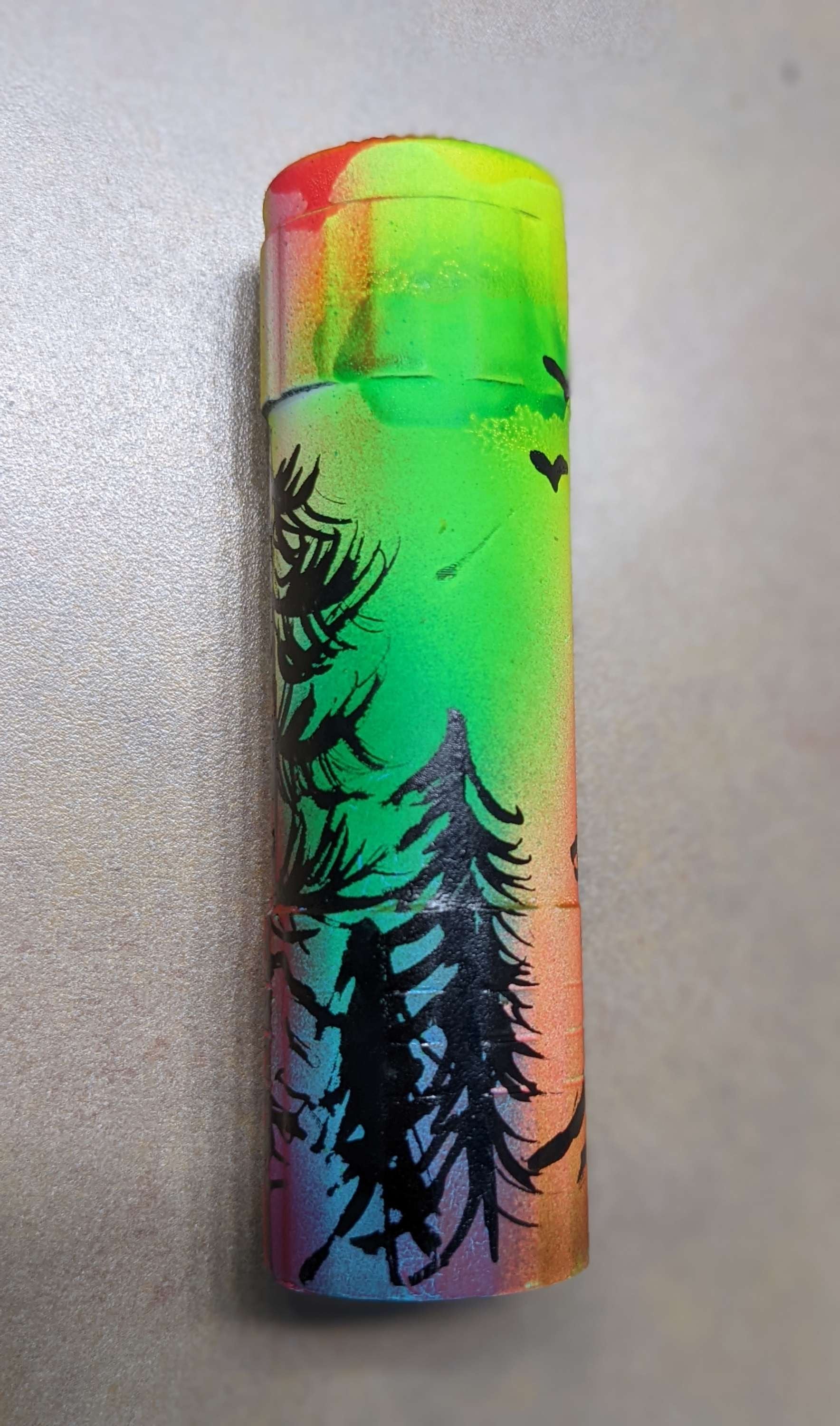 Blacklight Flashlight Abducted to the Mountains - Keychain