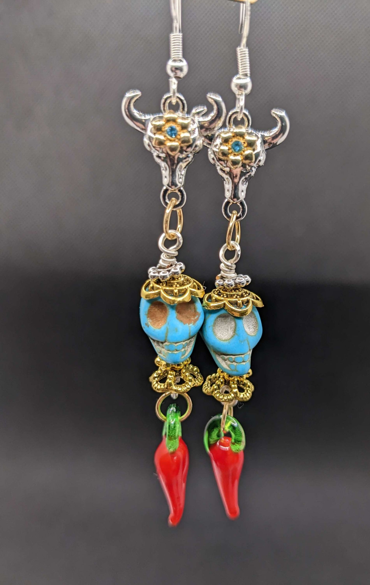 Skull, Matador & Hot chili Earrings - Earrings