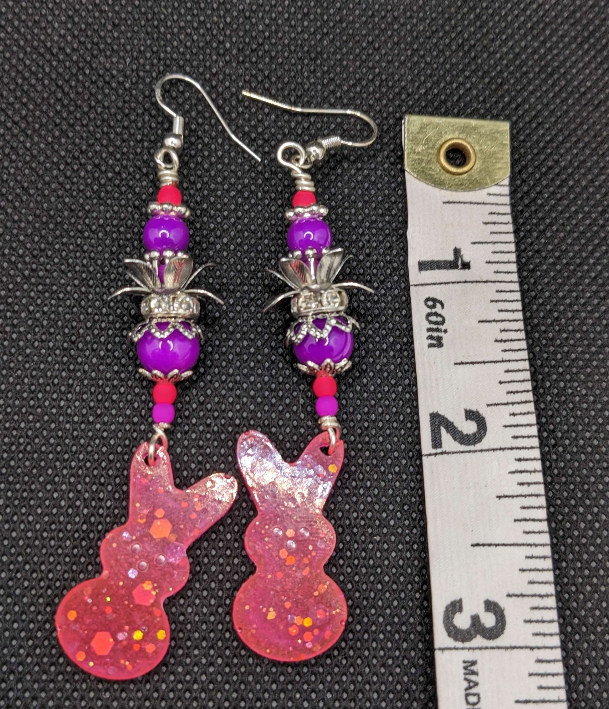 Pink & Purple Bunny Earrings - Earrings