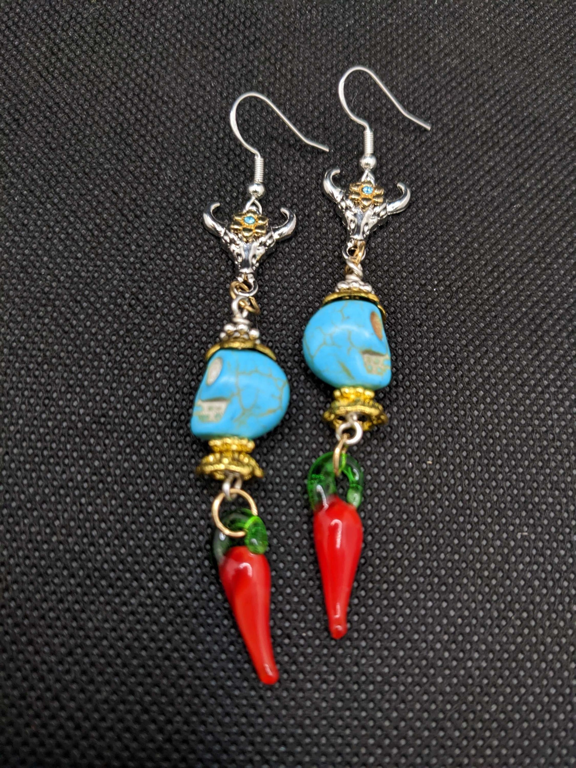 Skull, Matador & Hot chili Earrings - Earrings