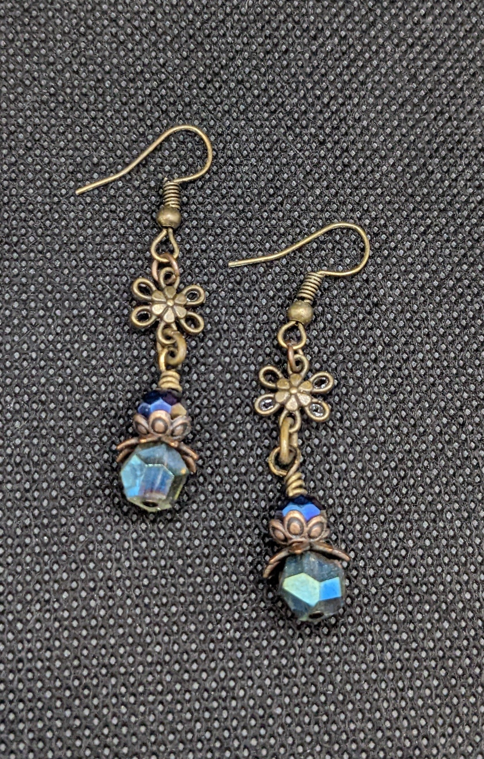 Antique Blue Earrings - Earrings