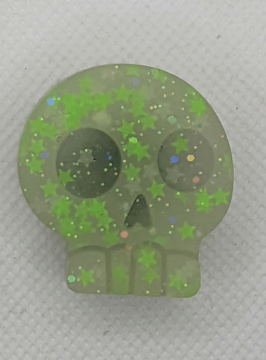 Green Star Glowing Skull Magnets - Keychain