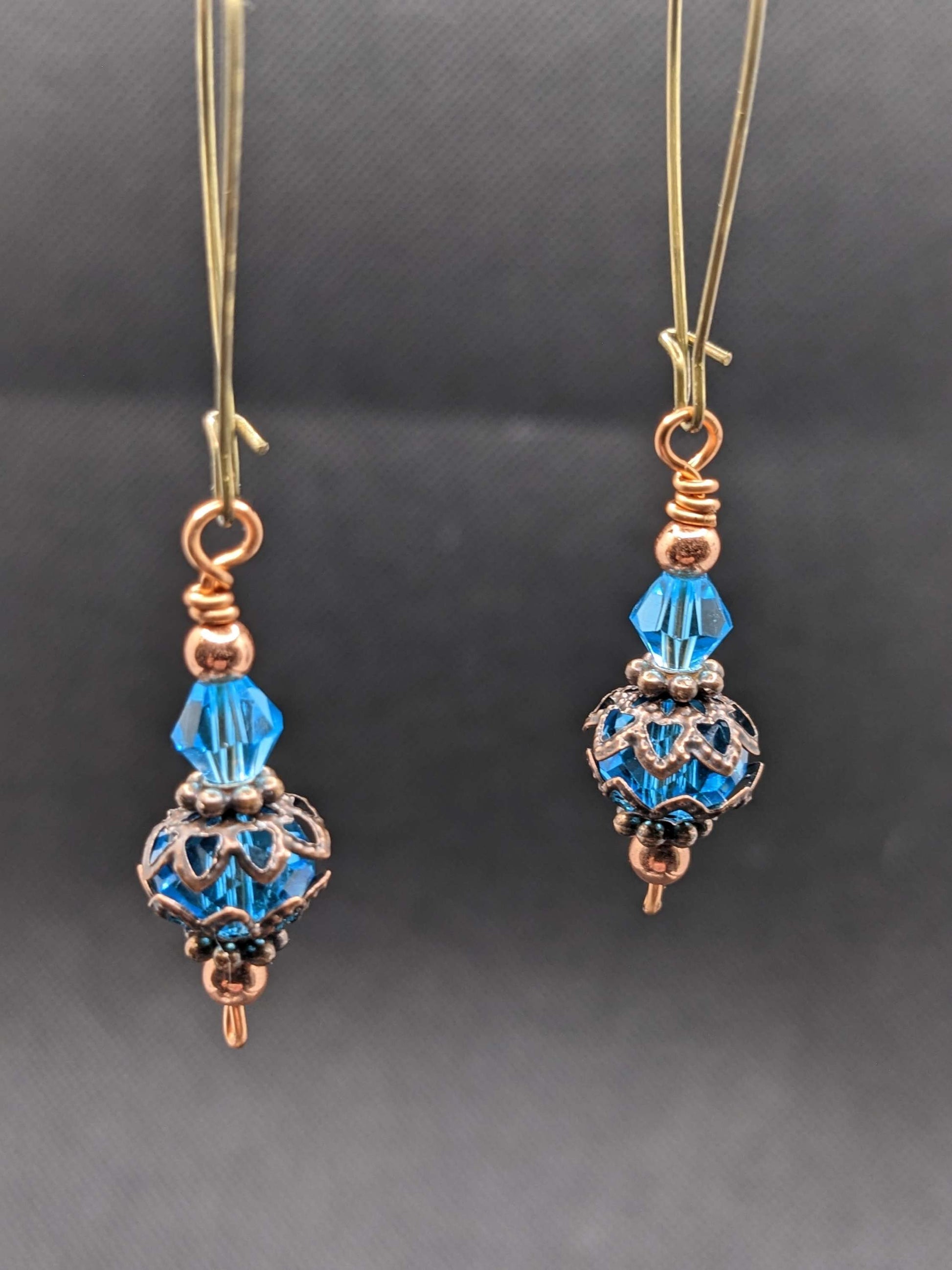 Aquamarine crystal Earrings - Earrings