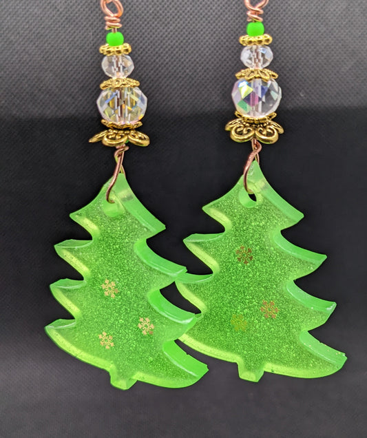 Tree & Snowman Earrings - Earrings