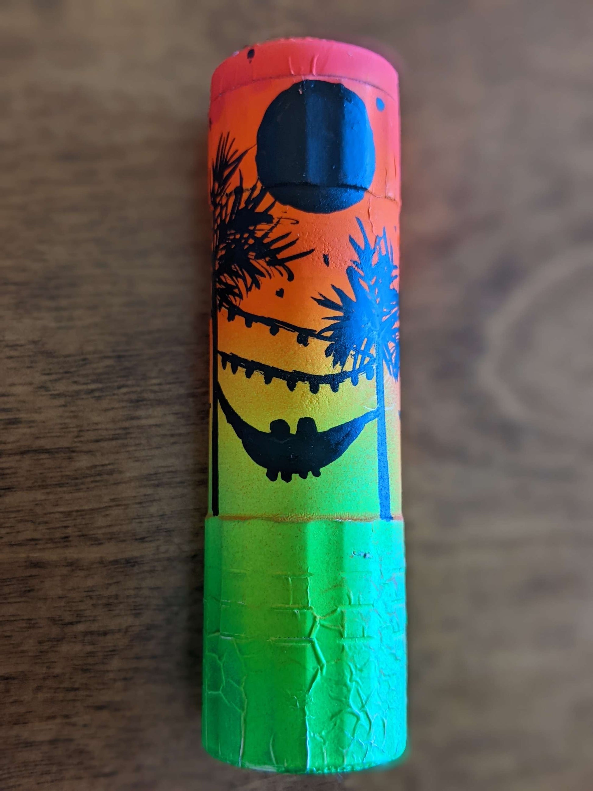 Blacklight Flashlight Beach Vacation - Keychain