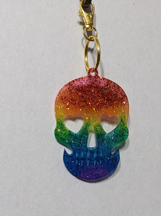 Rainbow Skull Keychain - Keychain