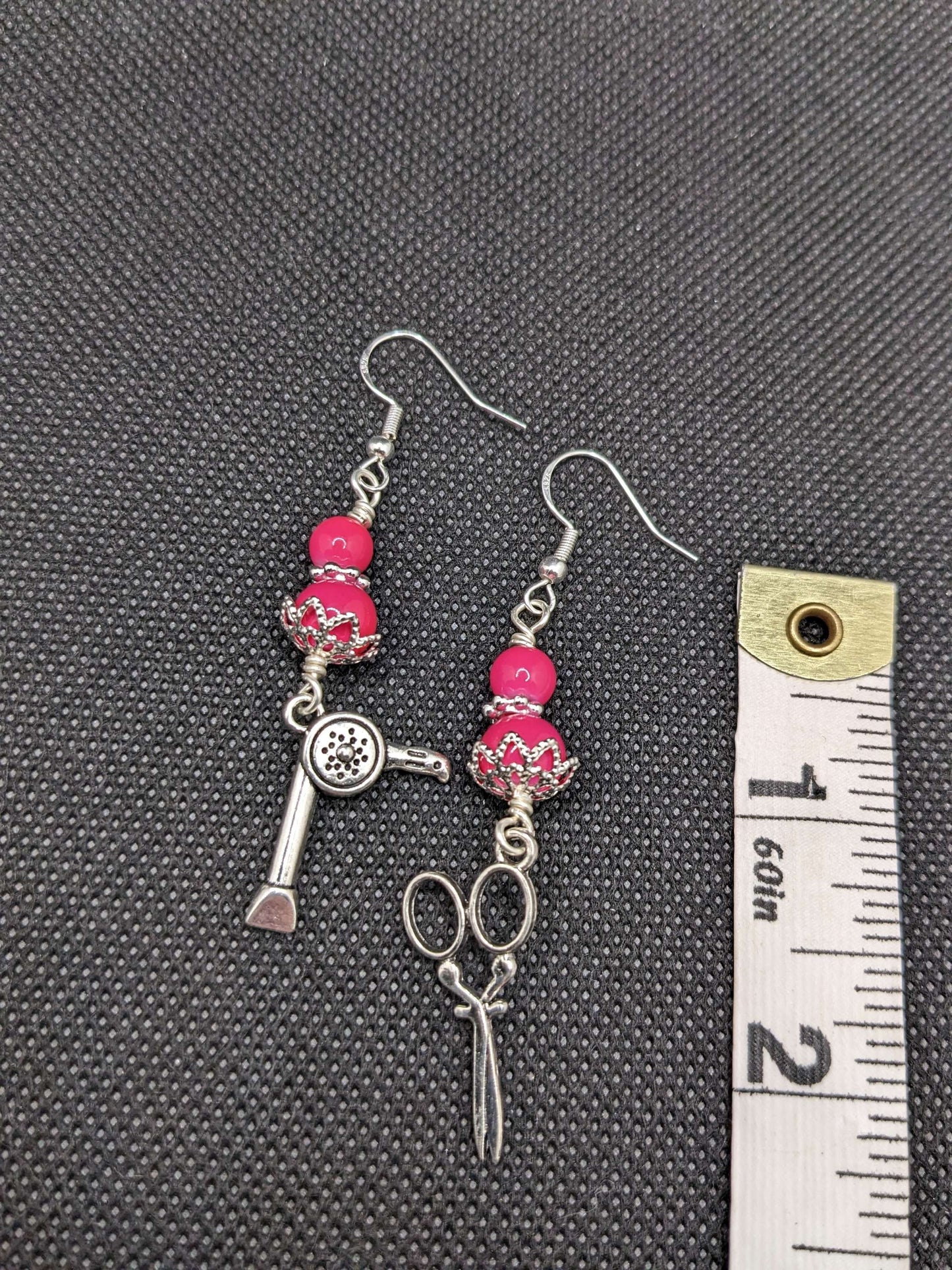 Hot Pink Hairdresser Earrings - Earrings