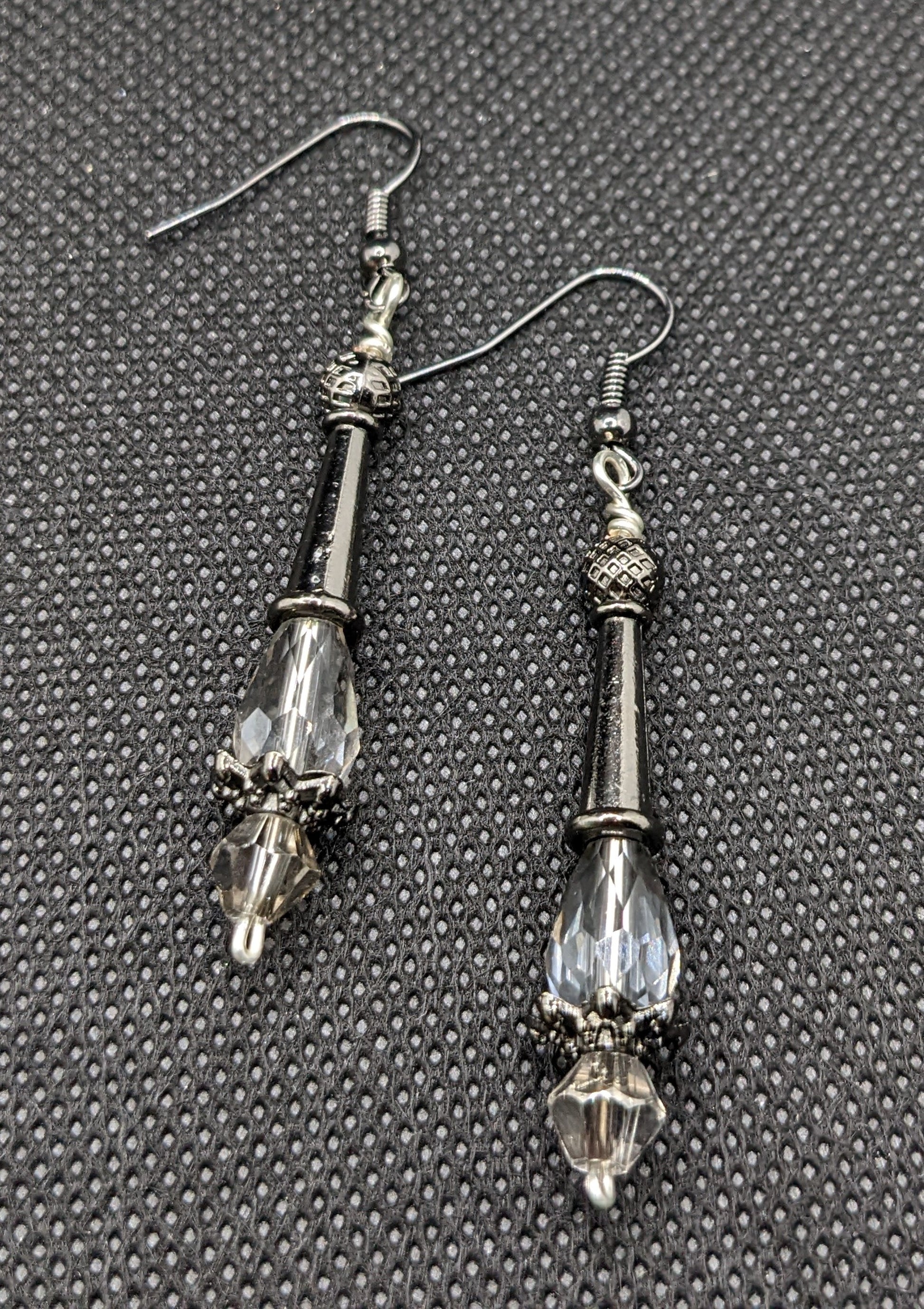 Smoke Crystal Earrings - Earrings