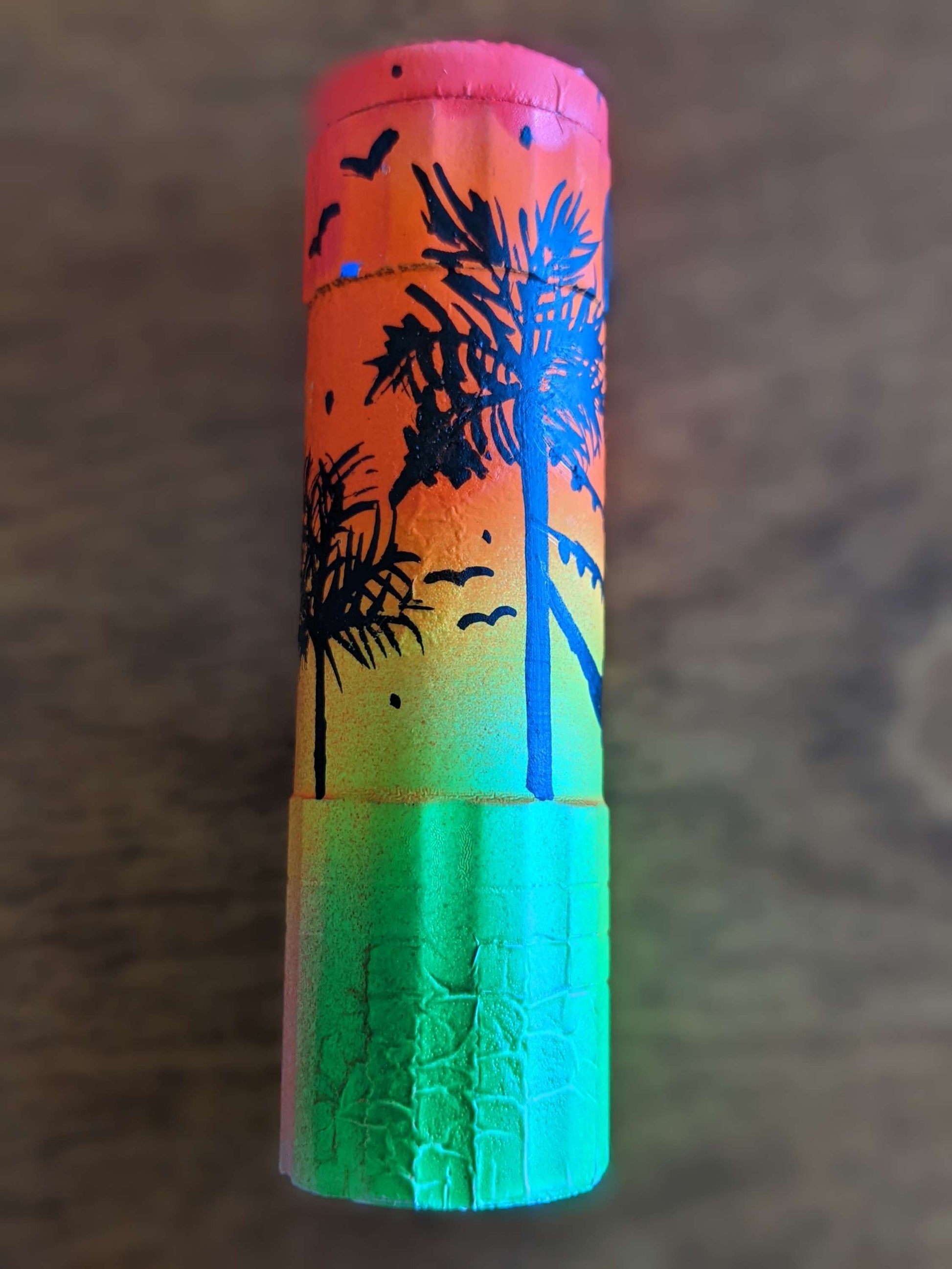 Blacklight Flashlight Beach Vacation - Keychain