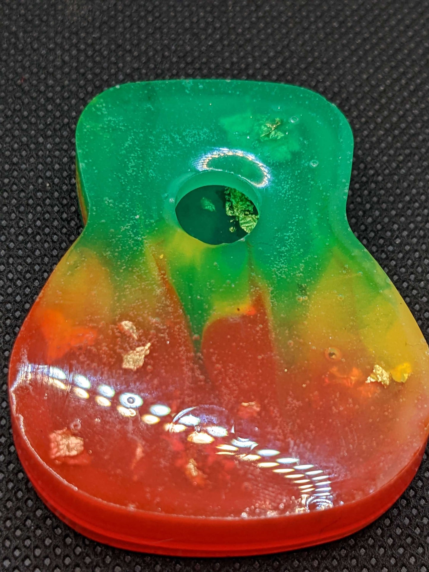 Rasta Guitar Pick Case - Keychain