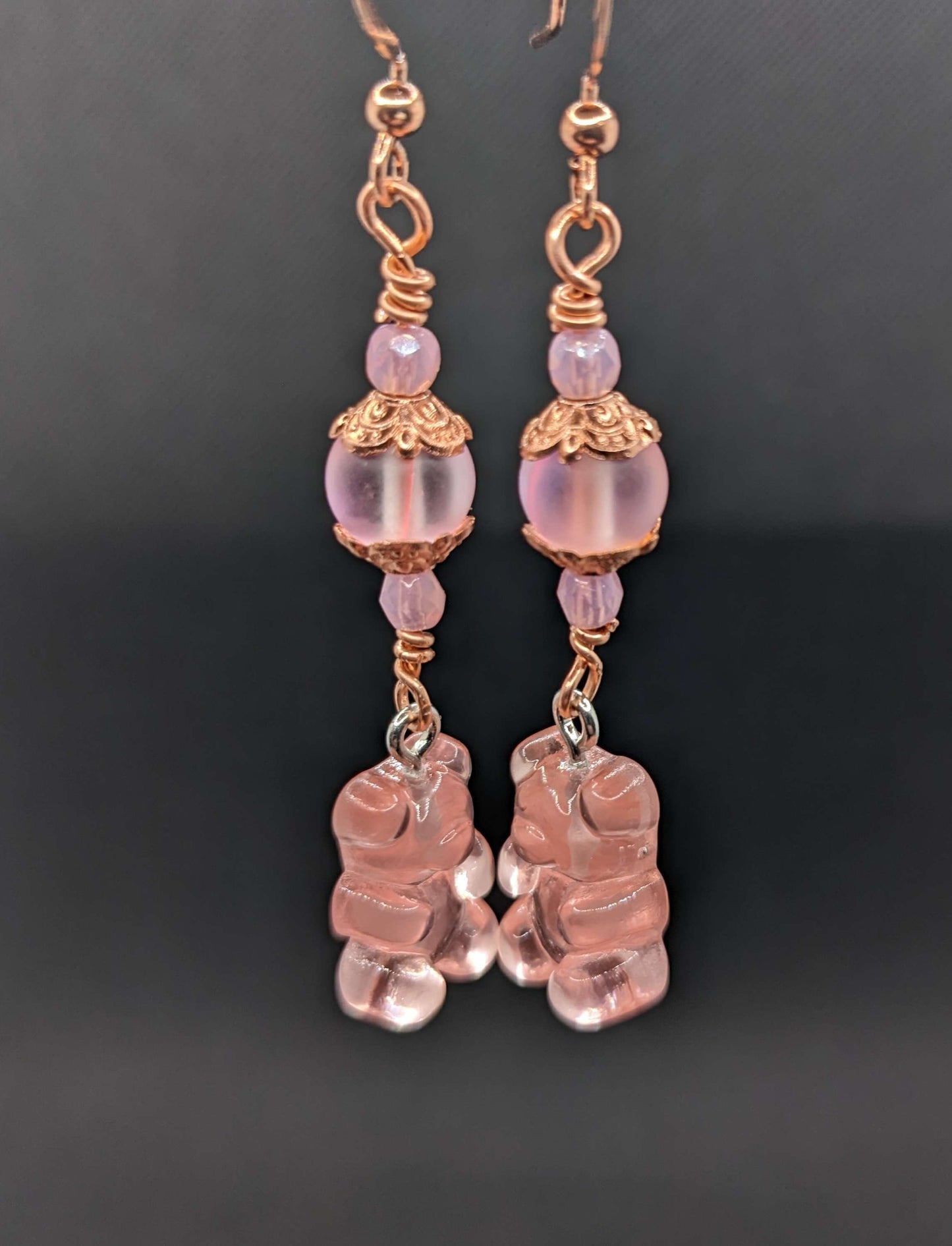 Pink Gummy bear Earrings - Earrings