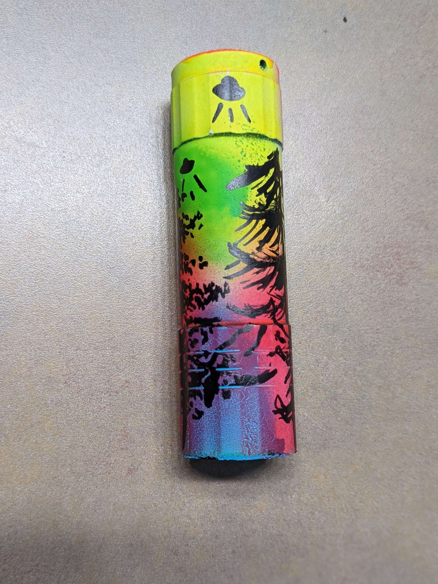 Blacklight Flashlight Abducted to the Mountains - Keychain