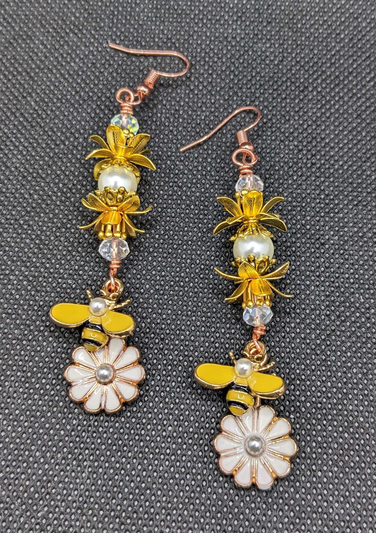 Gold Bee Earrings - Earrings