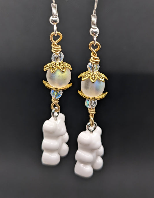 White Gummy bear Earrings - Earrings