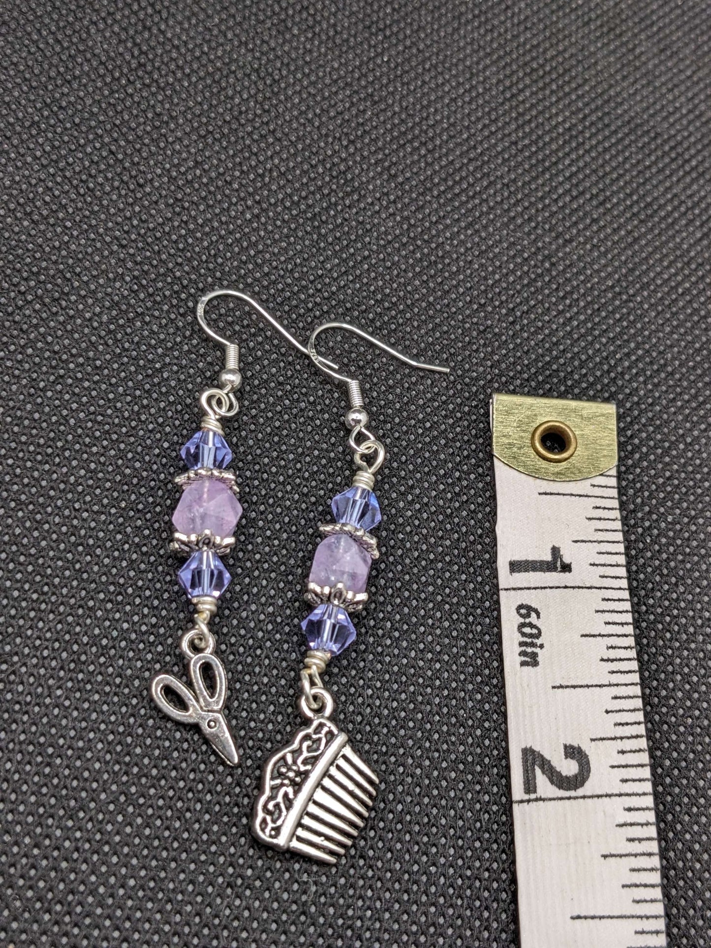 Amethyst  Hairdresser Earrings - Earrings