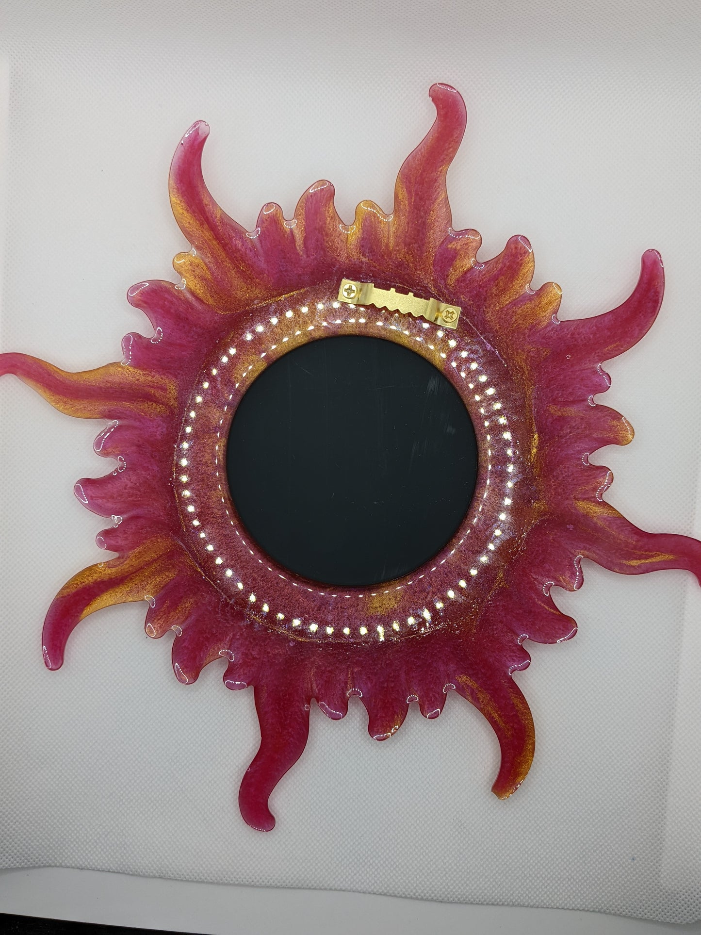 Pink & Gold Sun Mirror - Keychain