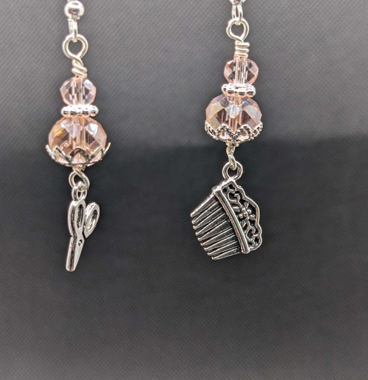 Pink Hairdresser Earrings - Earrings