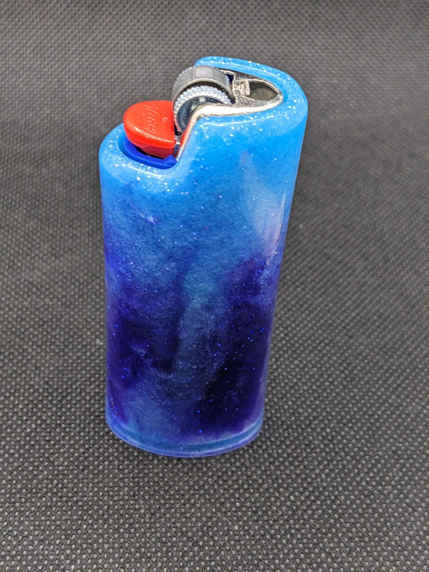 Purple & Turquoise lighter cover - Keychain