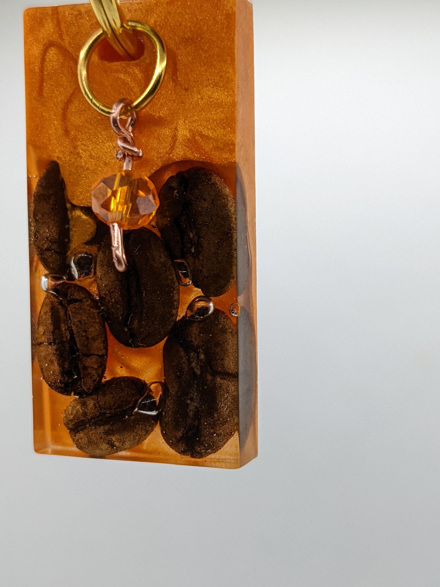 Coffee Beans & Orange Keychain - Keychain