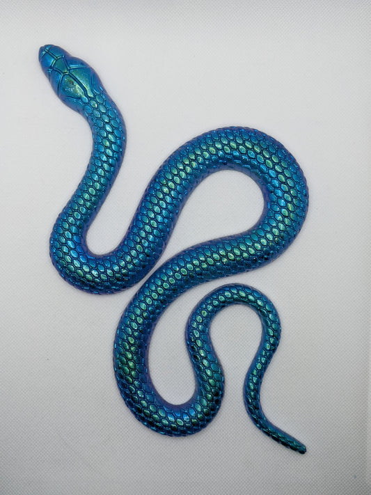 Chameleon Blue & Green Snake - Keychain