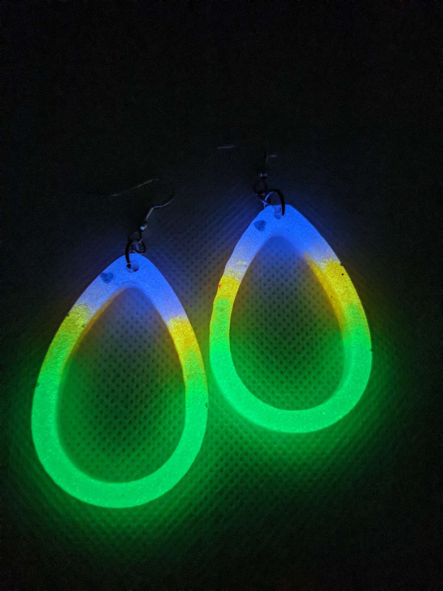 Rainbow Sherbet Hollow Teardrop Earrings - Earrings