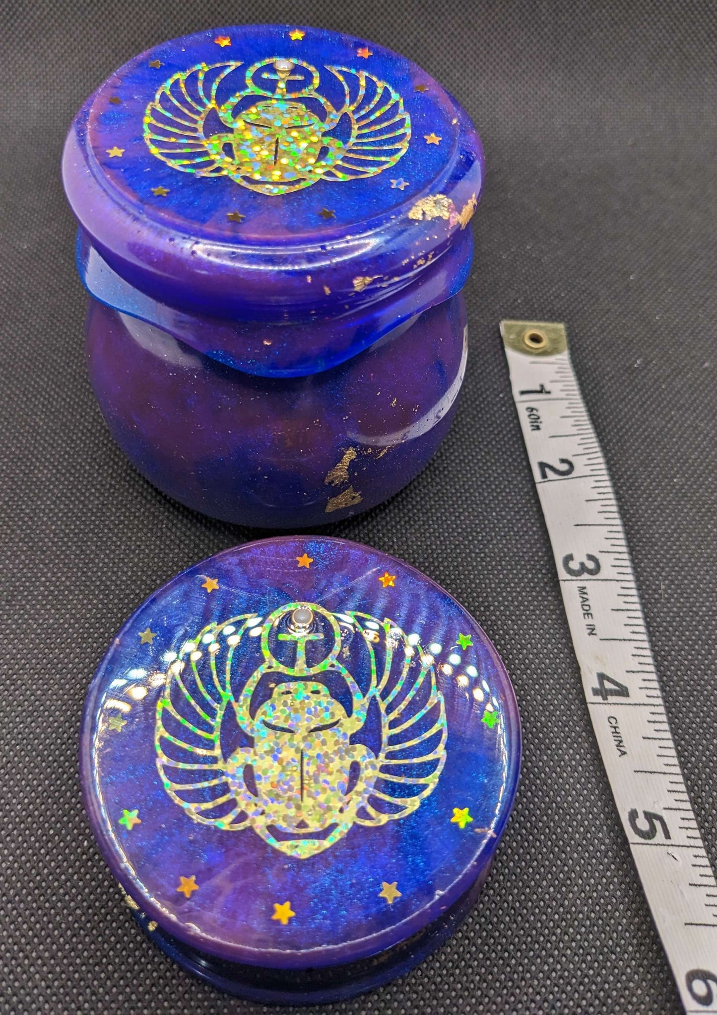 Scarab Grinder and Jar - Keychain