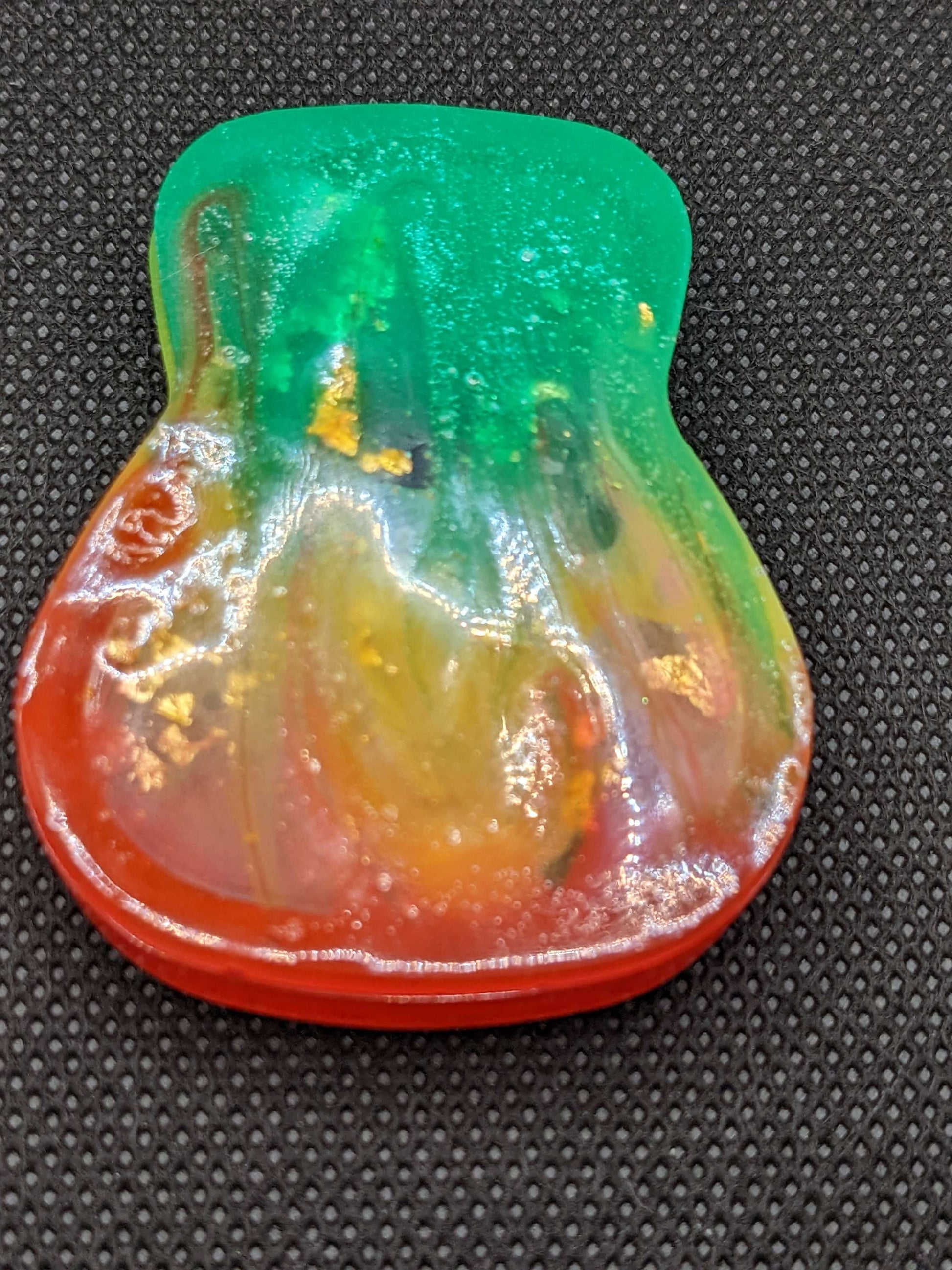 Rasta Guitar Pick Case - Keychain