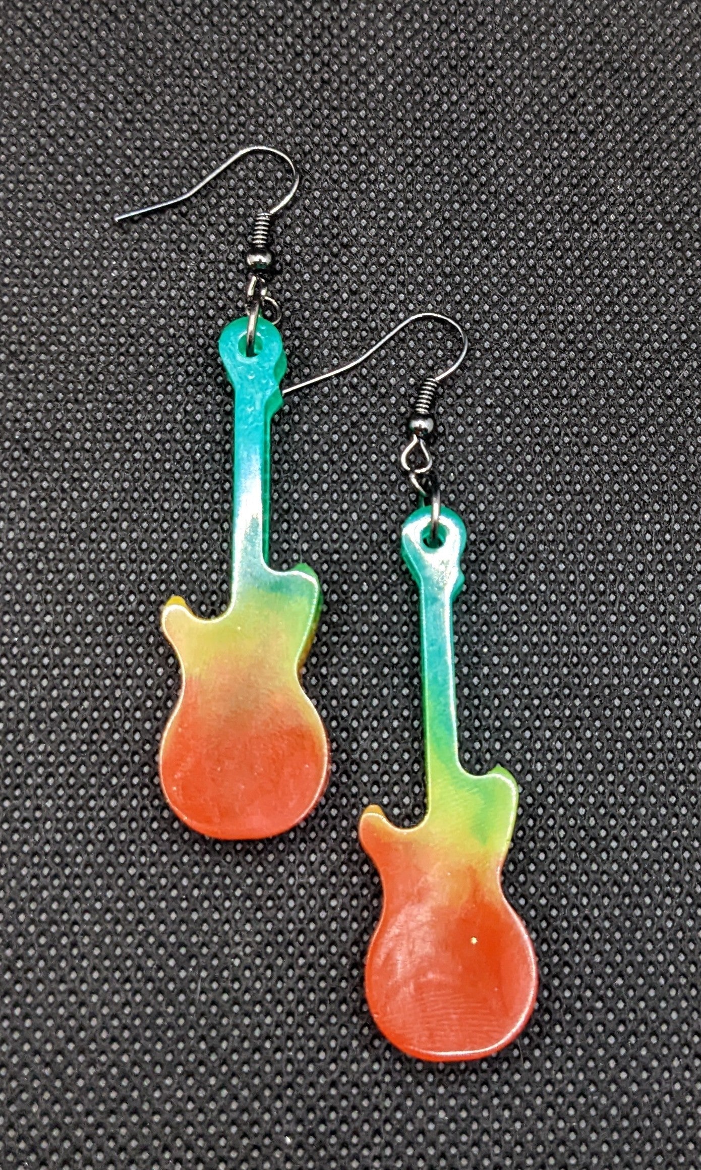 Rasta Guitar Earrings - Earrings