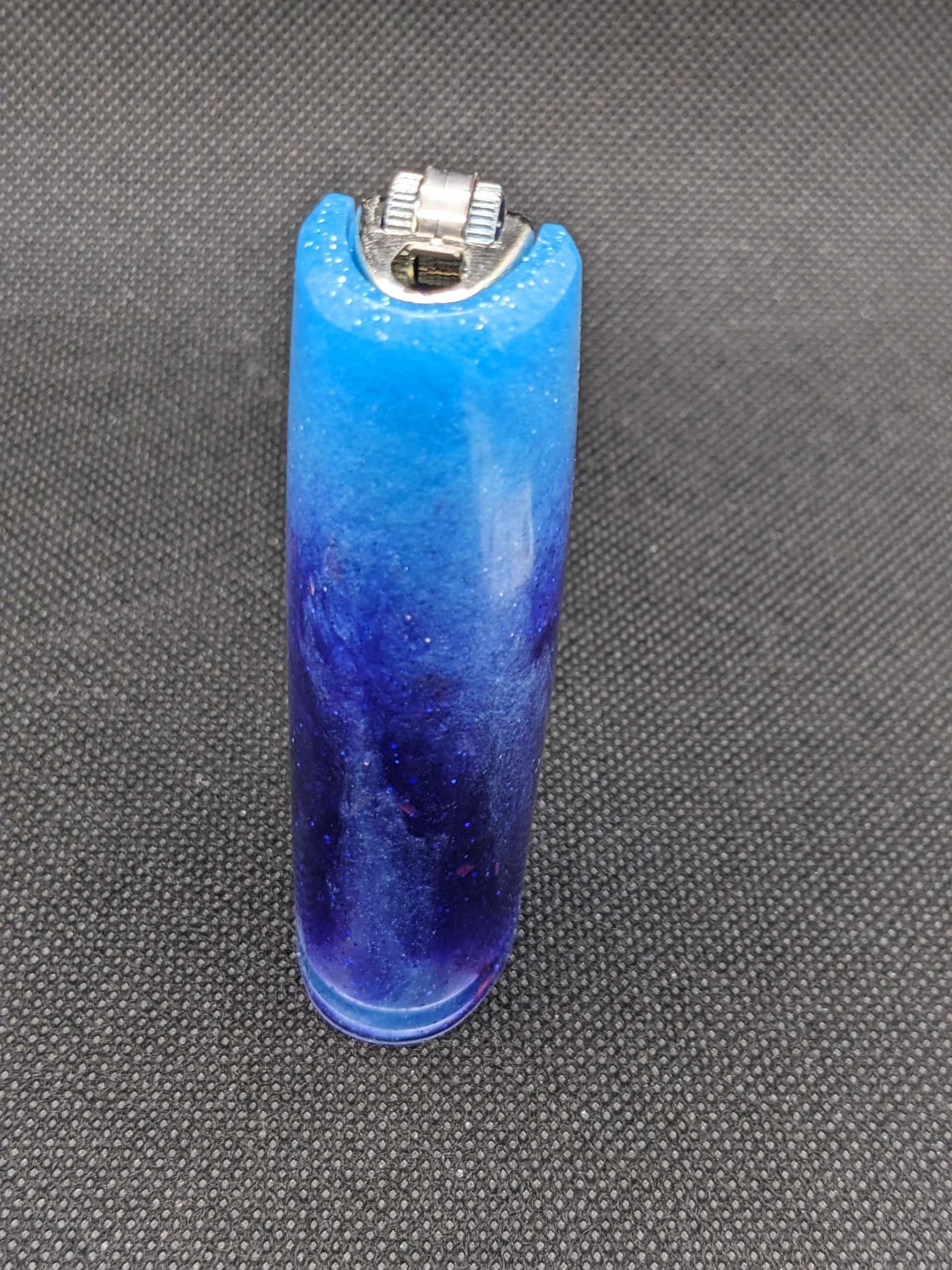 Purple & Turquoise lighter cover - Keychain