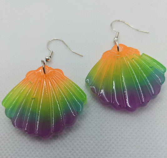 Rainbow Shell Earrings - Earrings