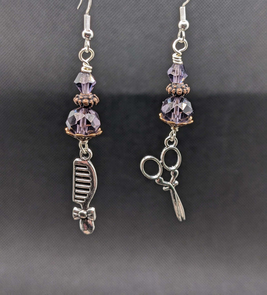 Violet Hairdresser Earrings - Earrings