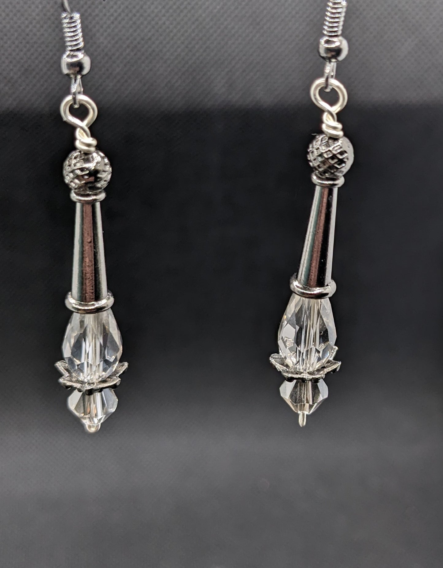 Smoke Crystal Earrings - Earrings