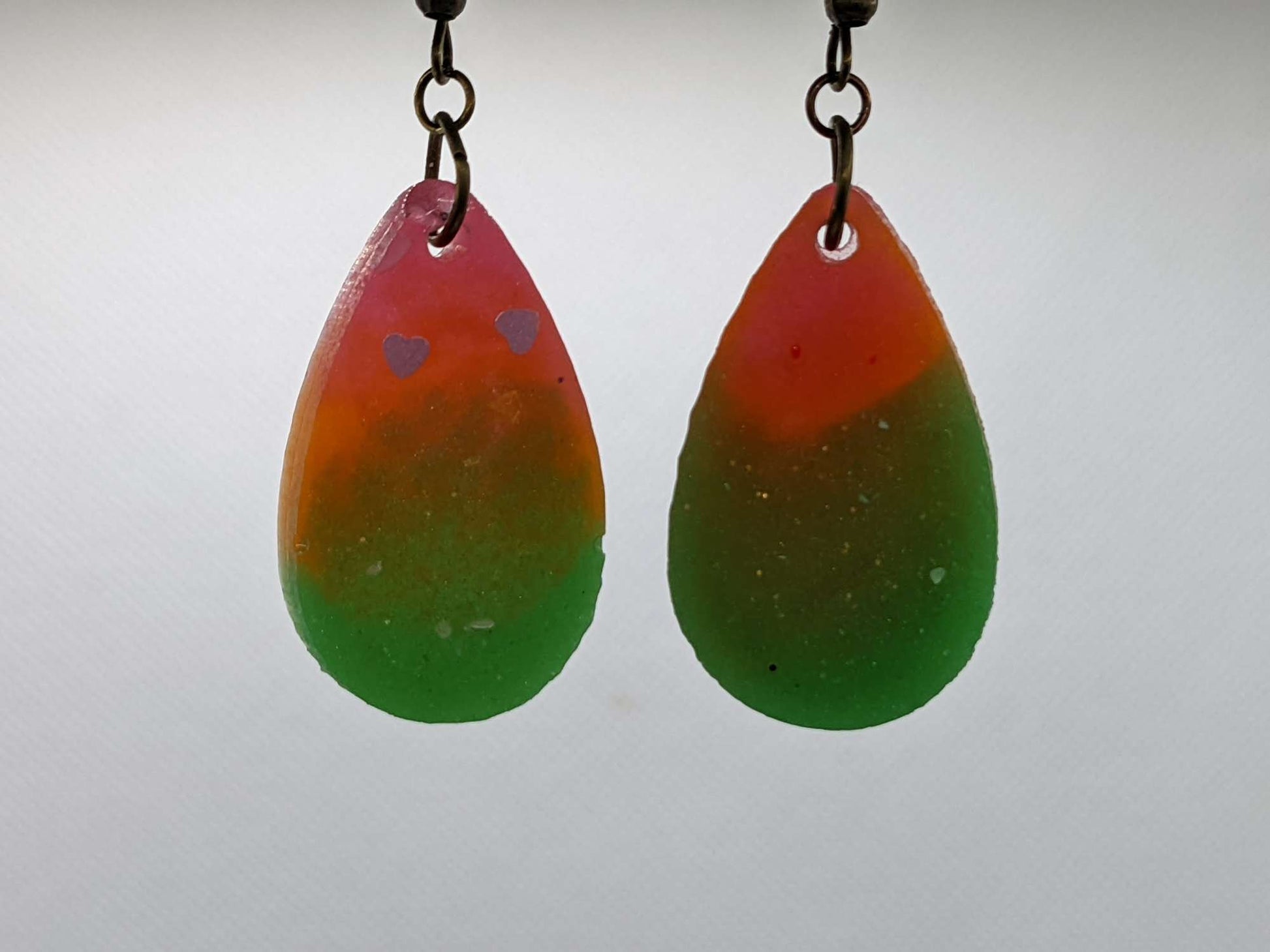 Rainbow Sherbet Teardrop Earrings - Earrings