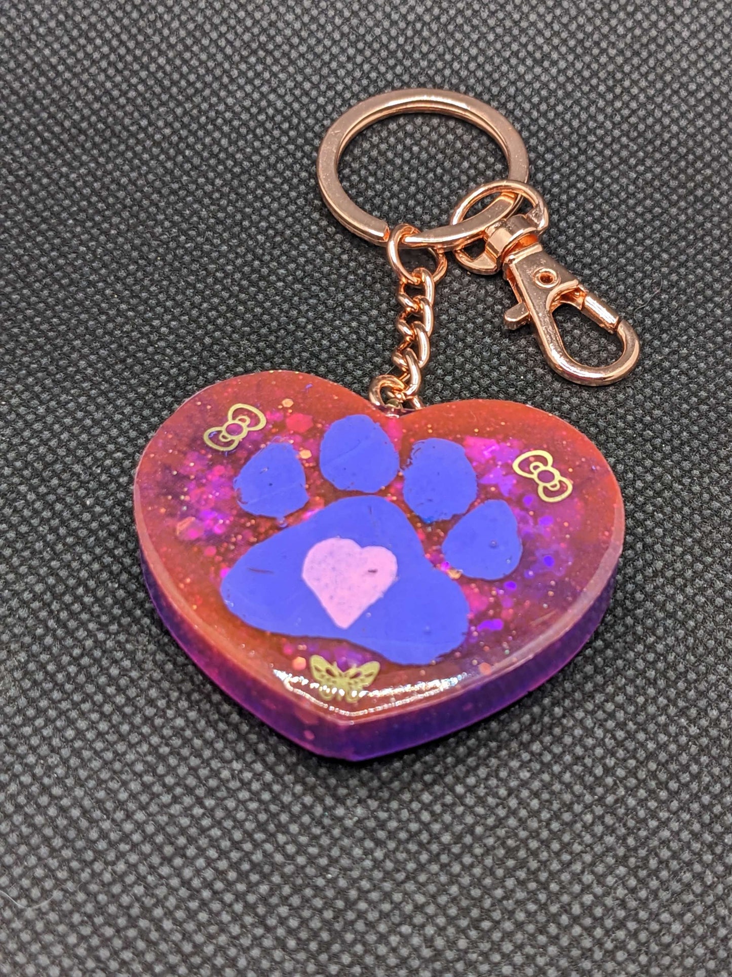 Pink & purple Scottish Terrier shaker Keychain - Keychain