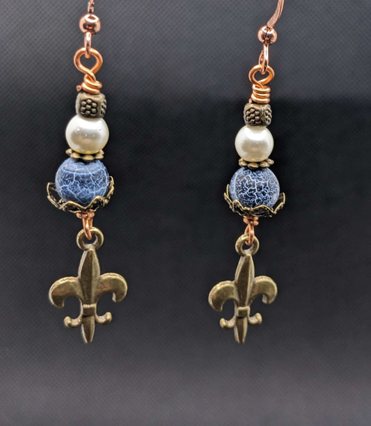 Fleur de lis Earrings - Earrings