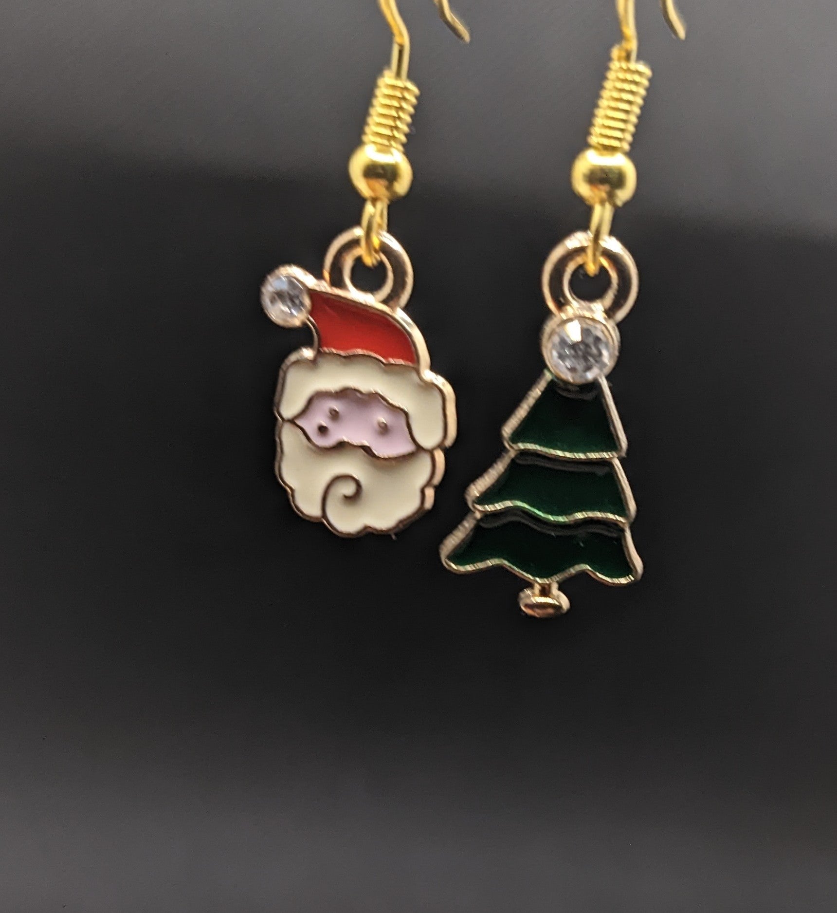 Santa & Tree Earrings - Earrings